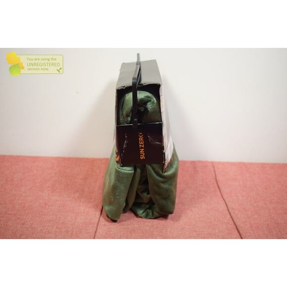 Sun Zero 40x84" Brighton Velvet 100% Blackout Grommet Curtain Panel Sage Green* - Picture 4 of 8